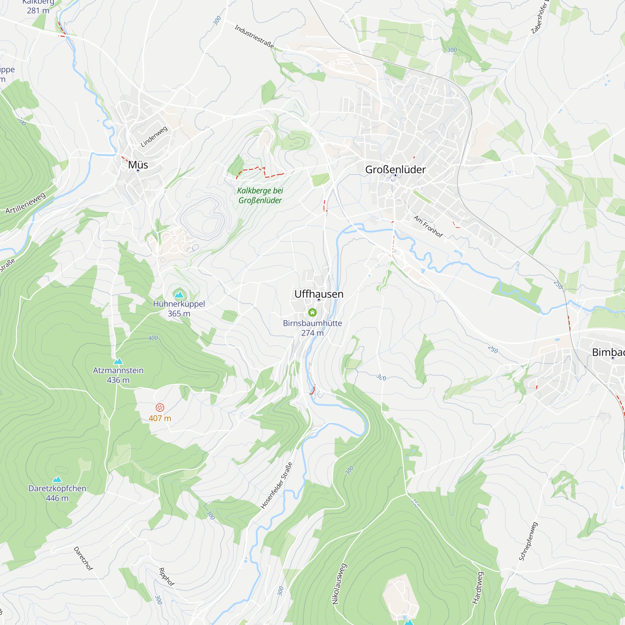 Birnsbaumhütte map