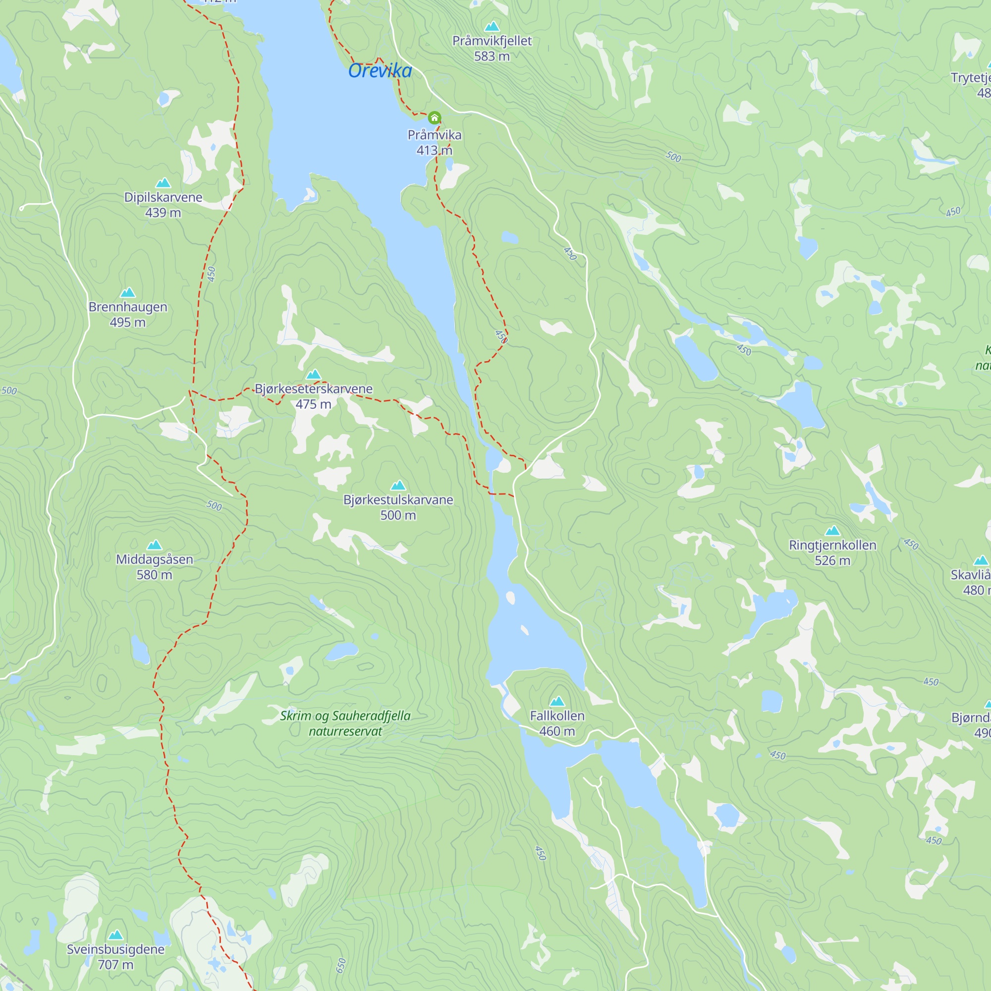 Fossvannskoia map