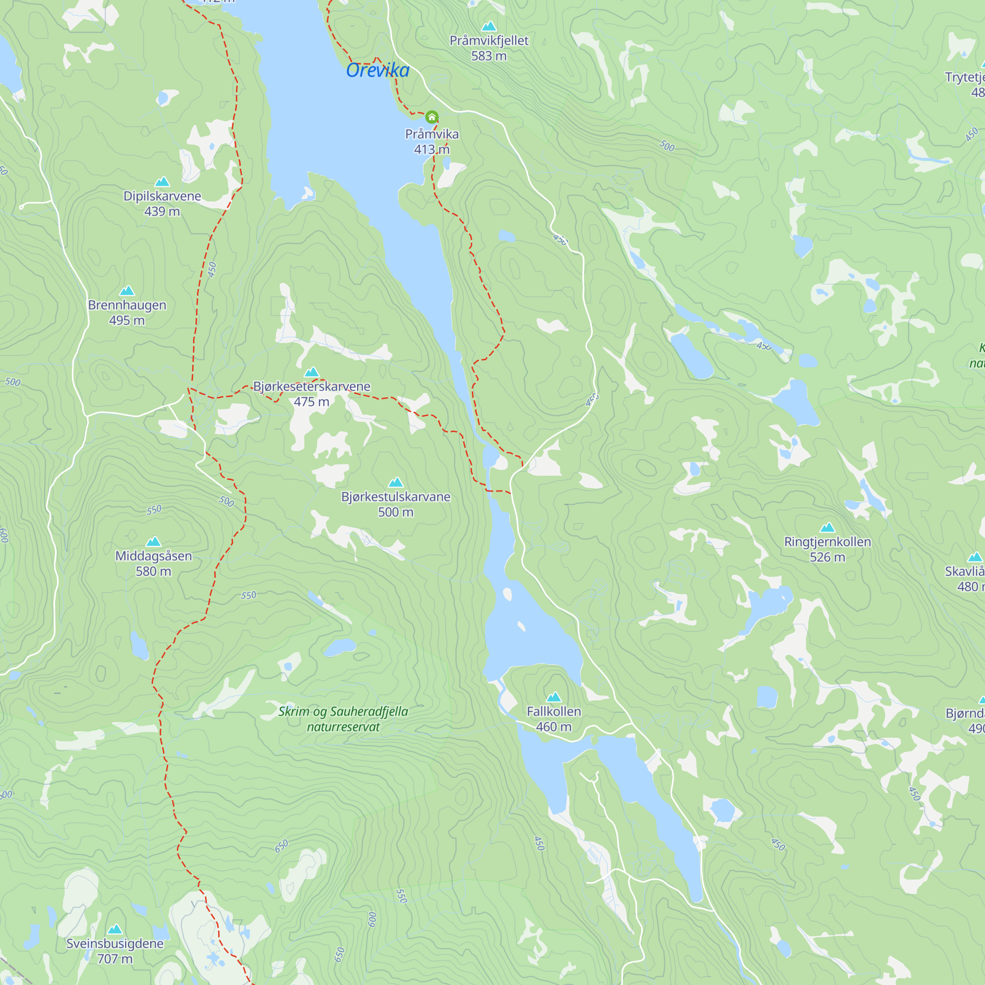 Fossvannskoia map