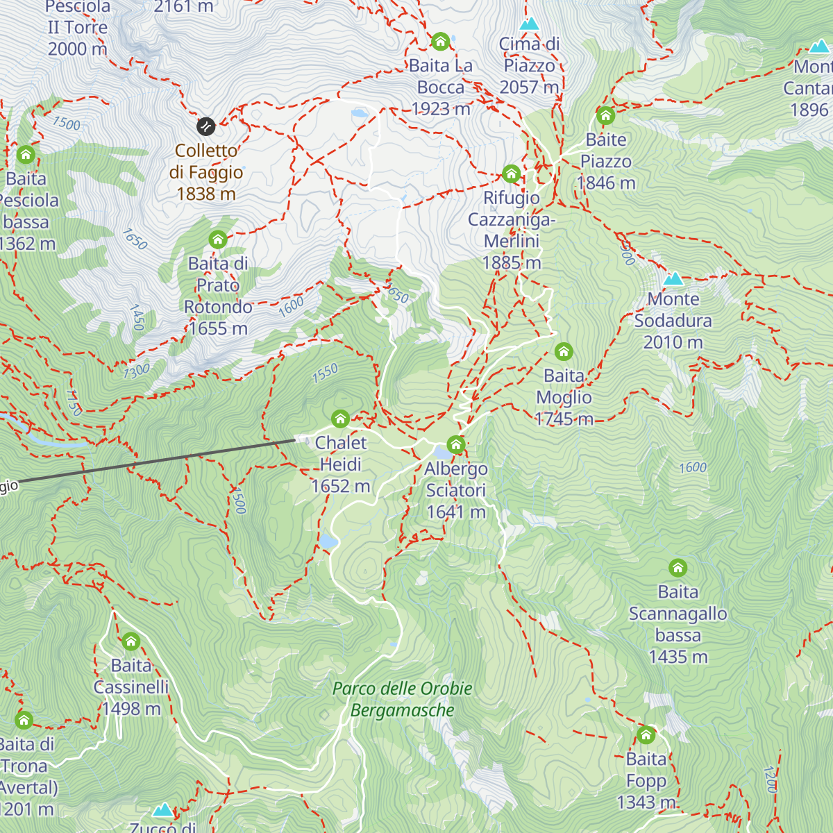 Rifugio Angelo Casari map