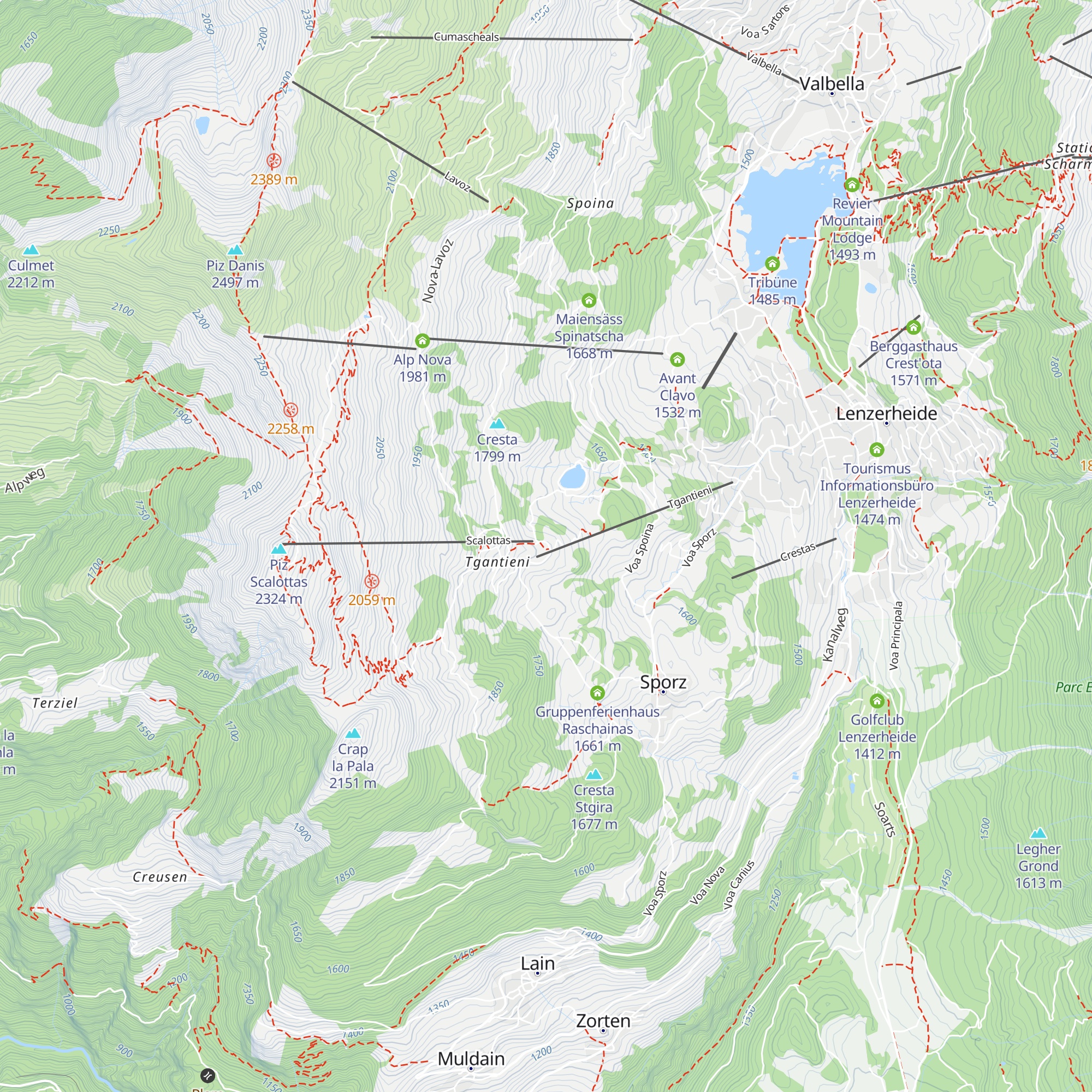 Restaurant Acla Grischuna map