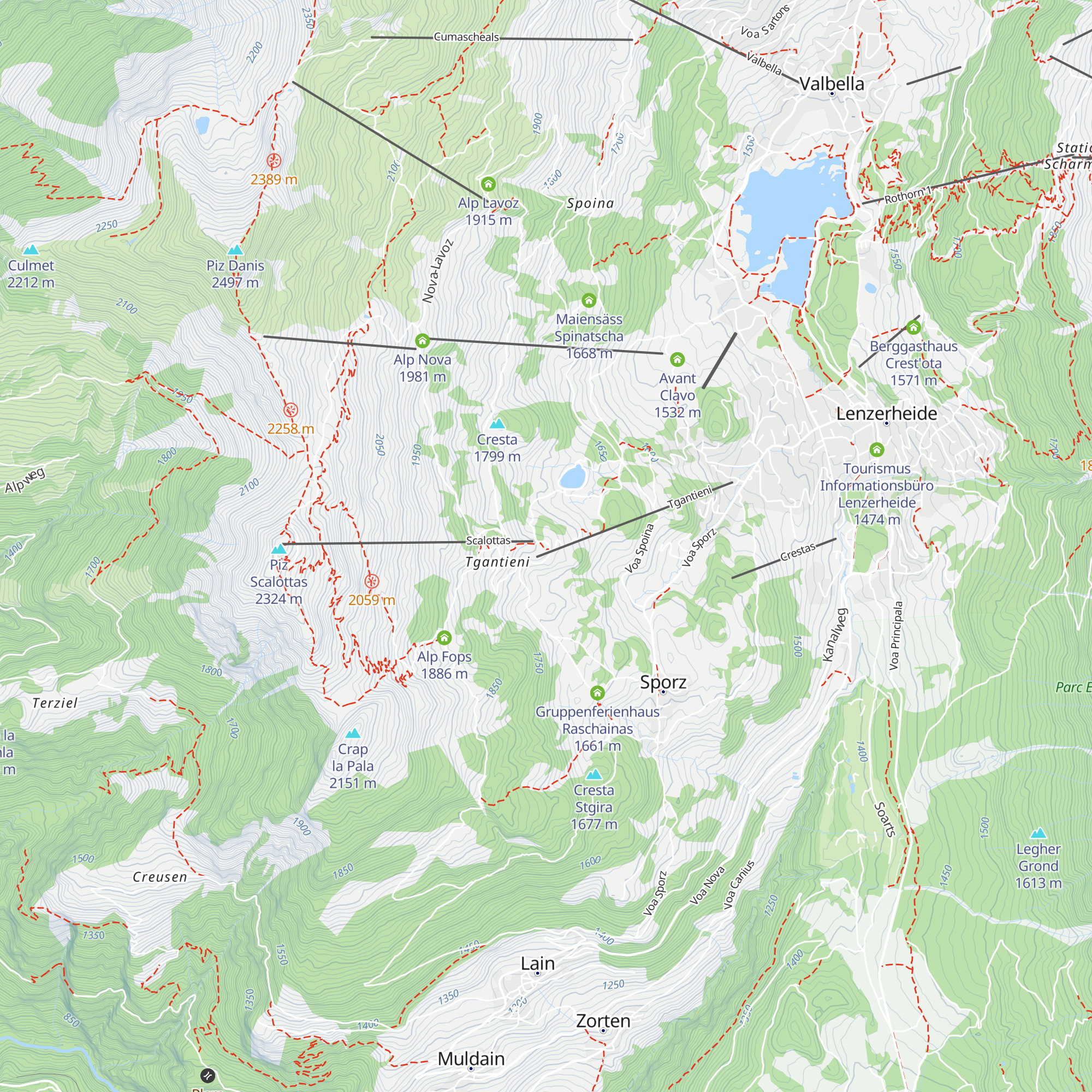 Restaurant Acla Grischuna map