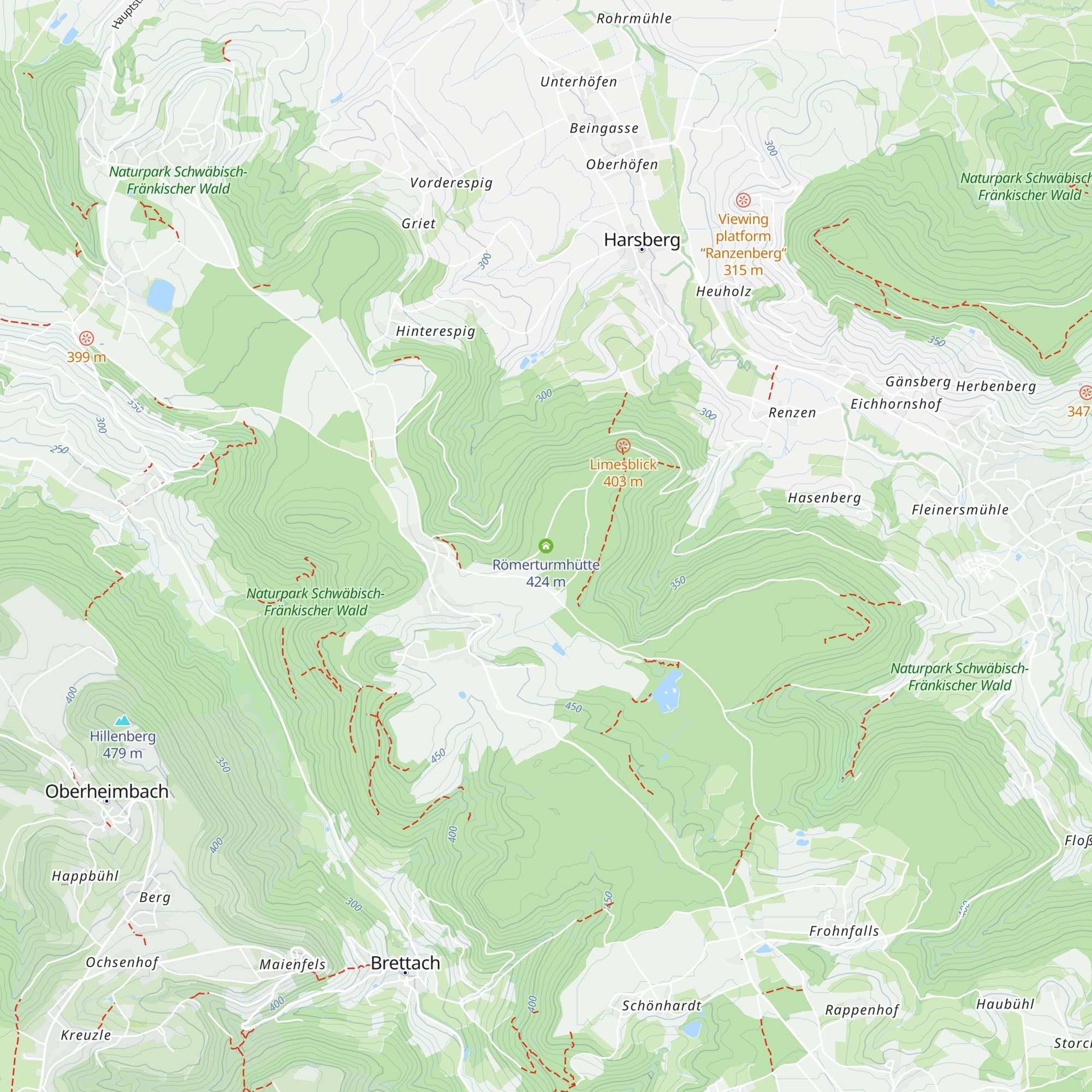 Römerturmhütte map