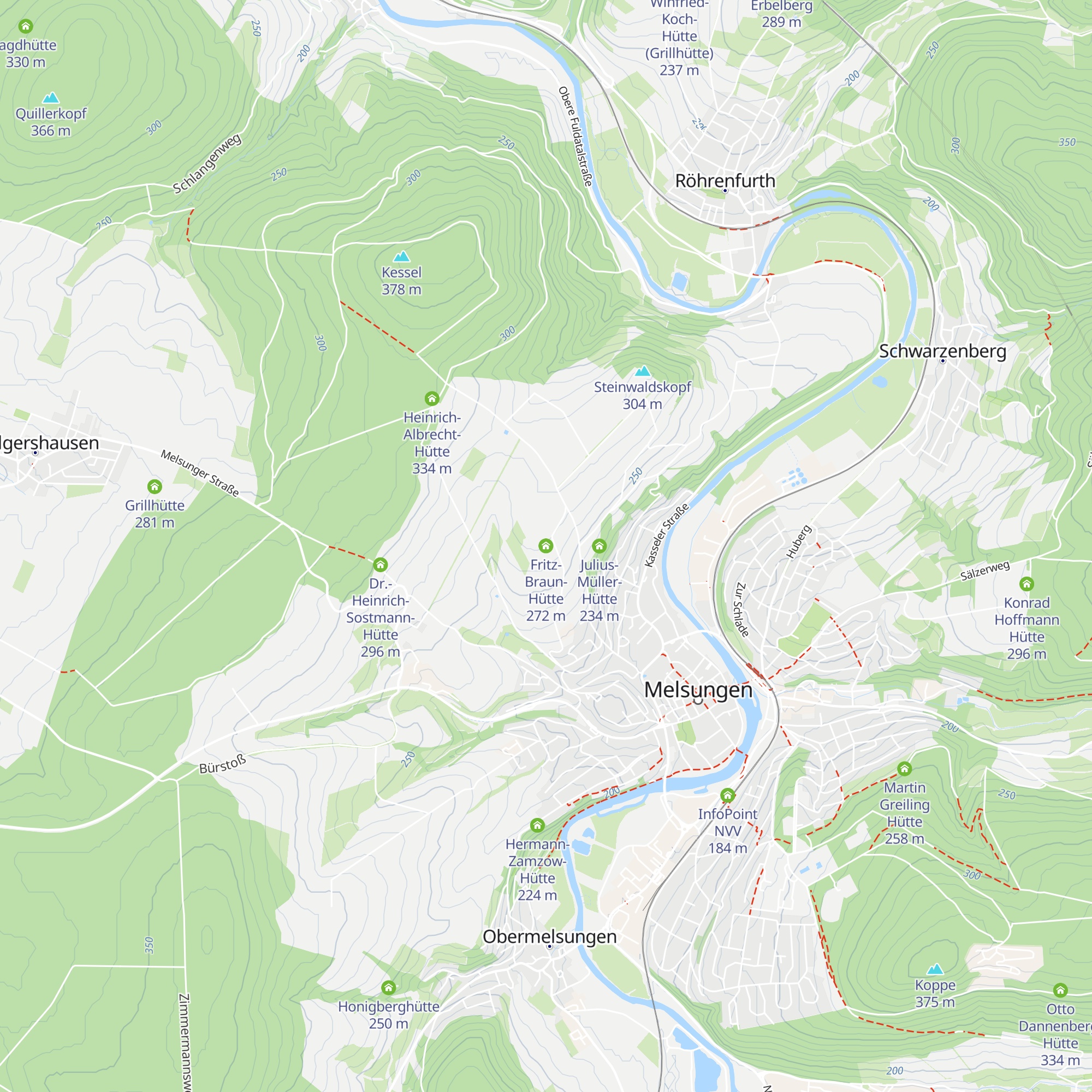 Fritz-Braun-Hütte map