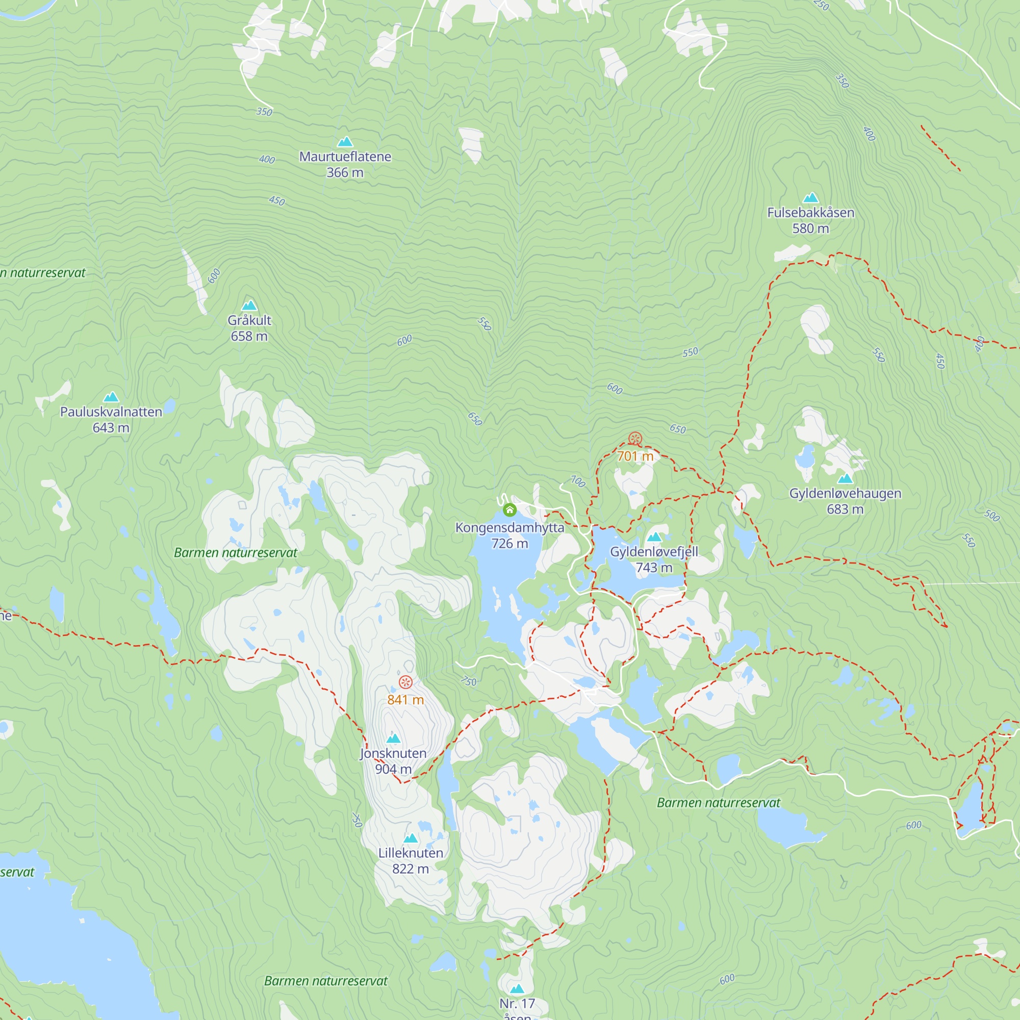 Kongensdamhytta map