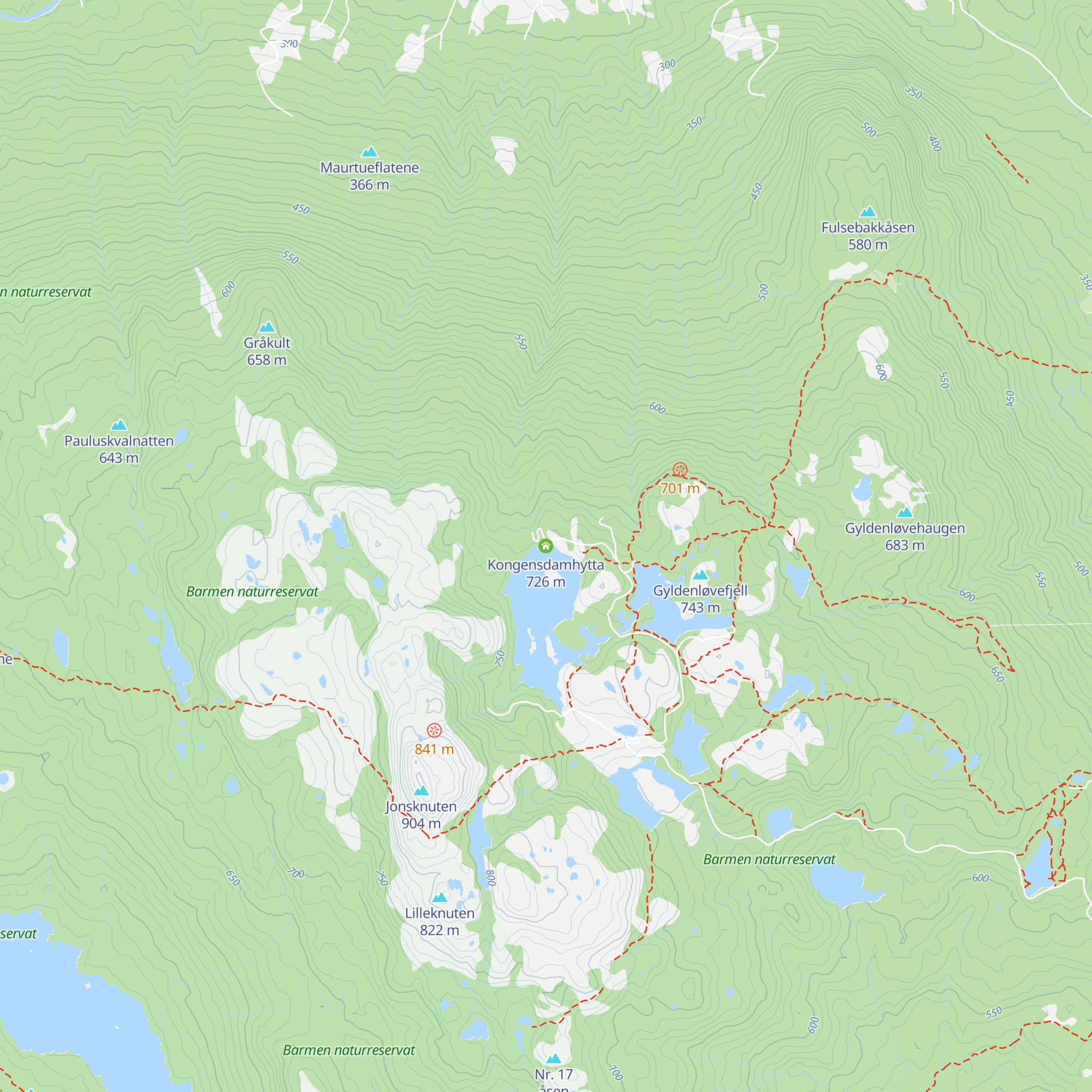 Kongensdamhytta map