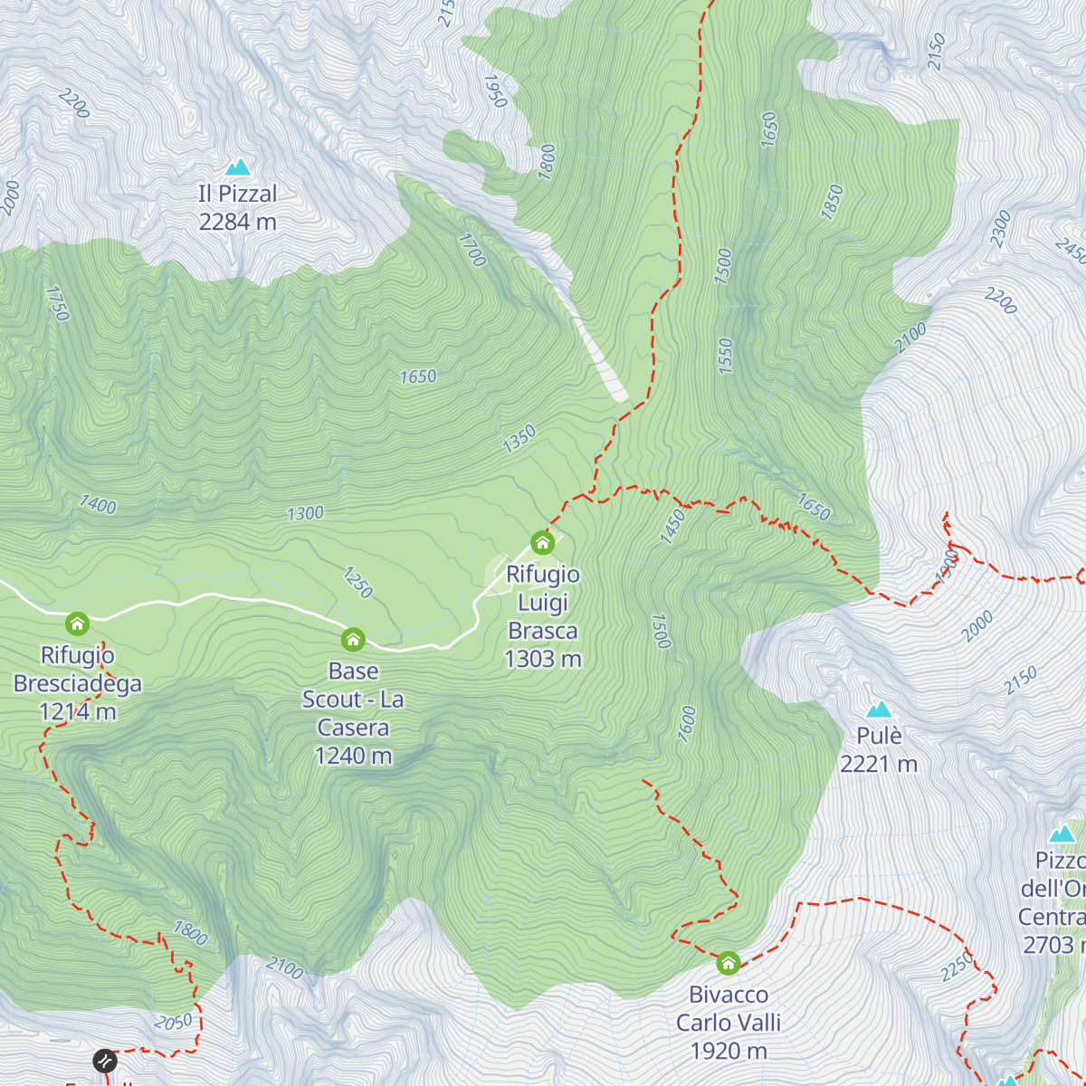 Rifugio Luigi Brasca map