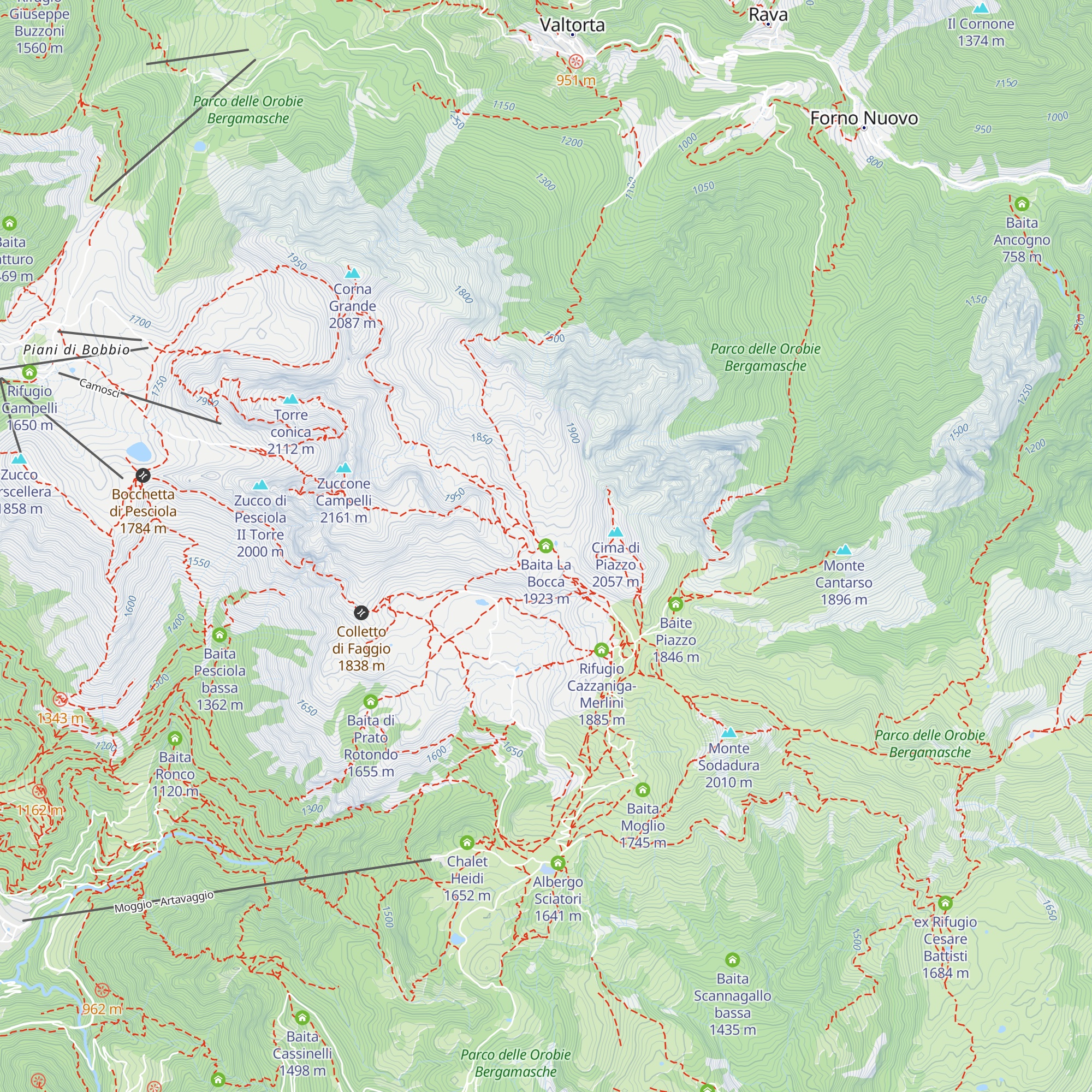 Baita La Bocca map