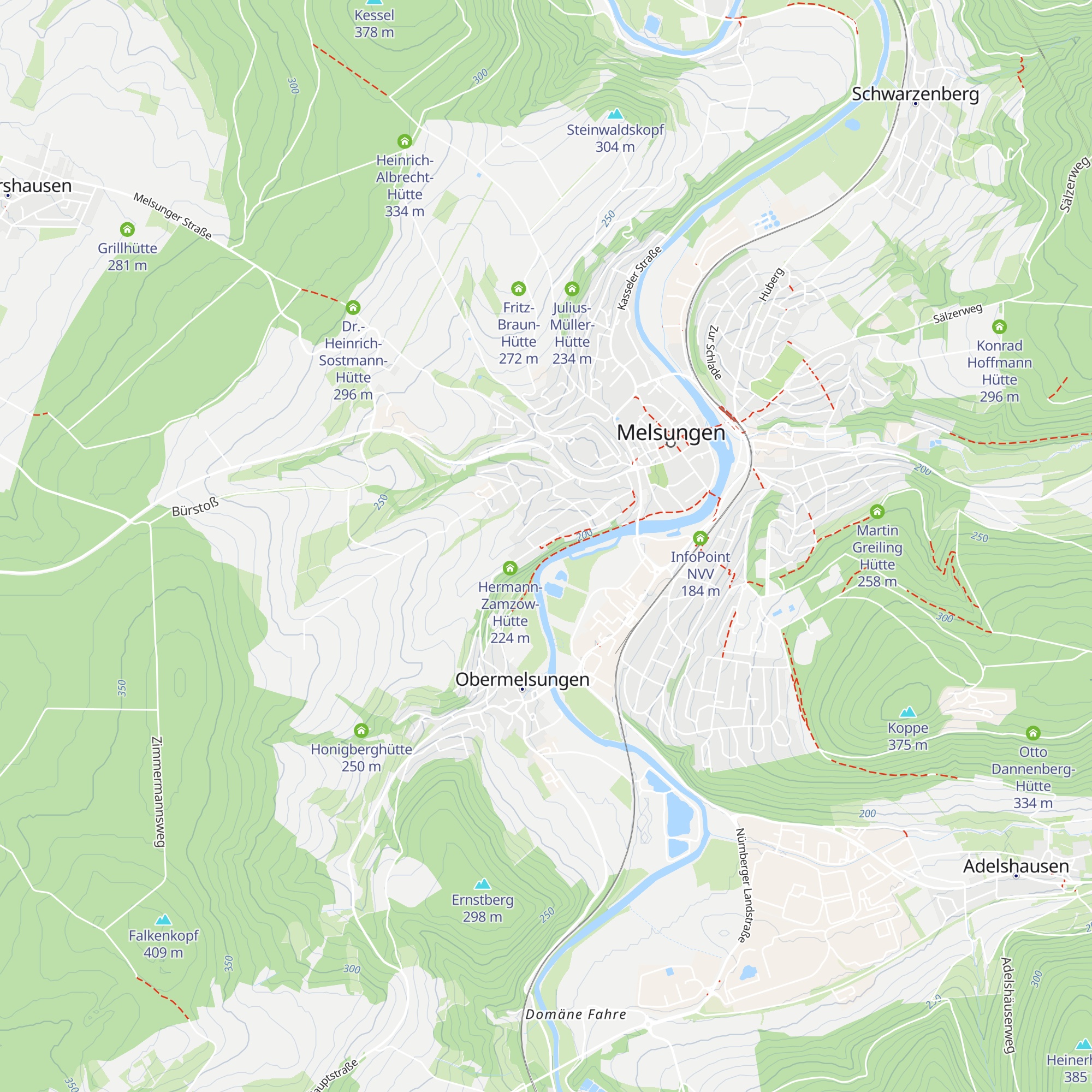 Konrad-Bernecker-Hütte map
