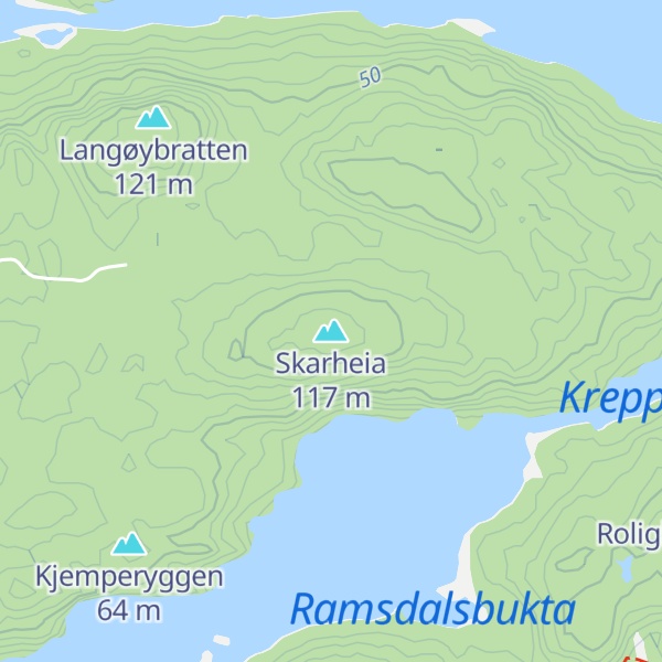 Map of Skarheia