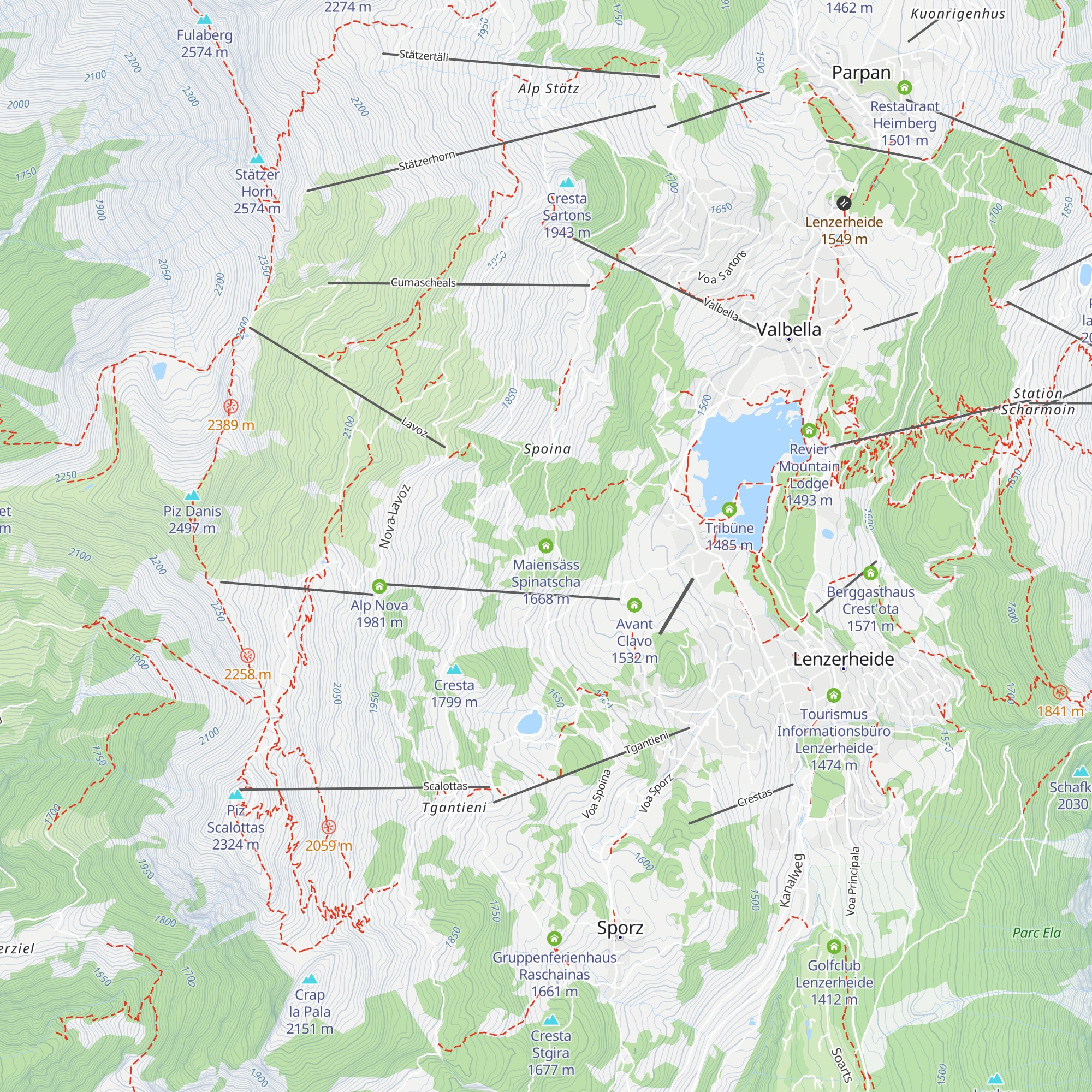 Maiensäss Spinatscha map