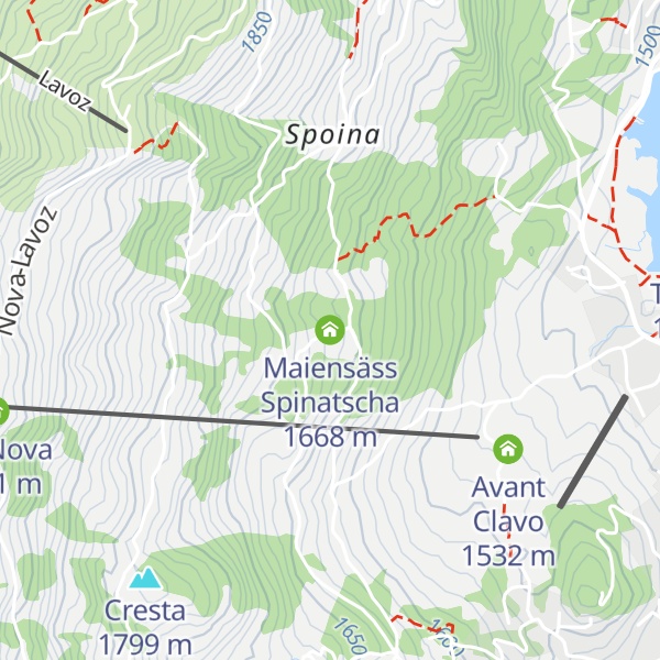 Map of Maiensäss Spinatscha