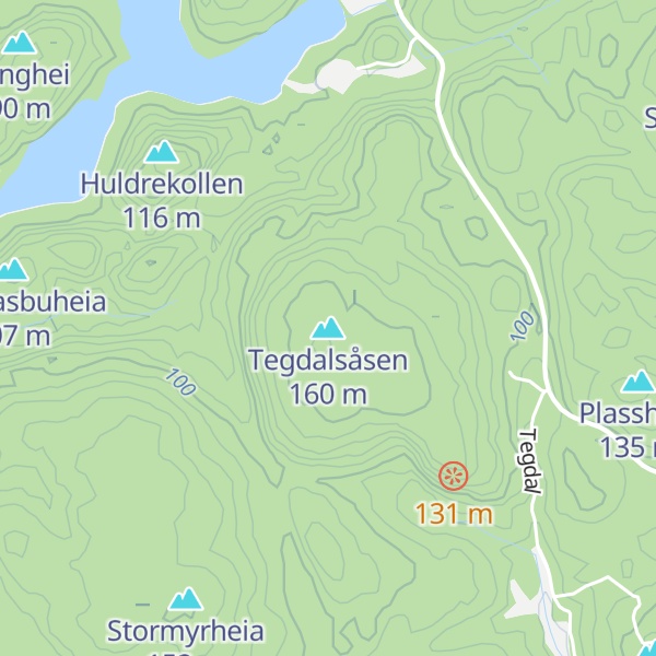 Map of Tegdalsåsen