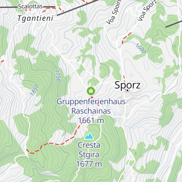 Map of Gruppenferienhaus Raschainas