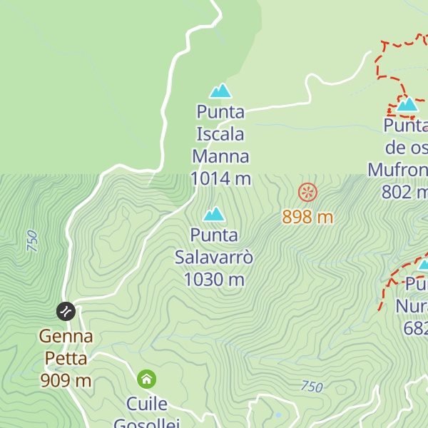 Map of Punta Salavarrò