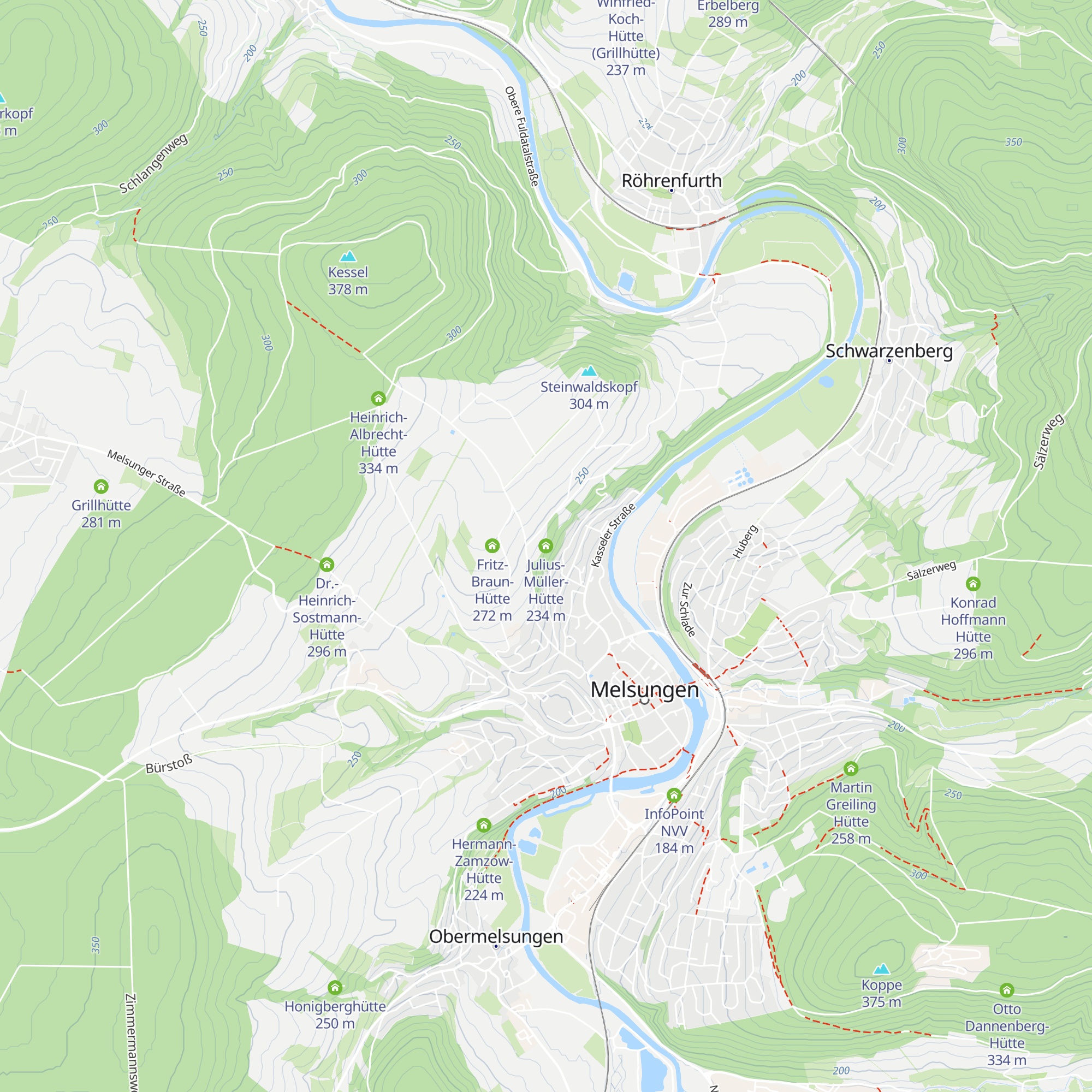 Julius-Müller-Hütte map