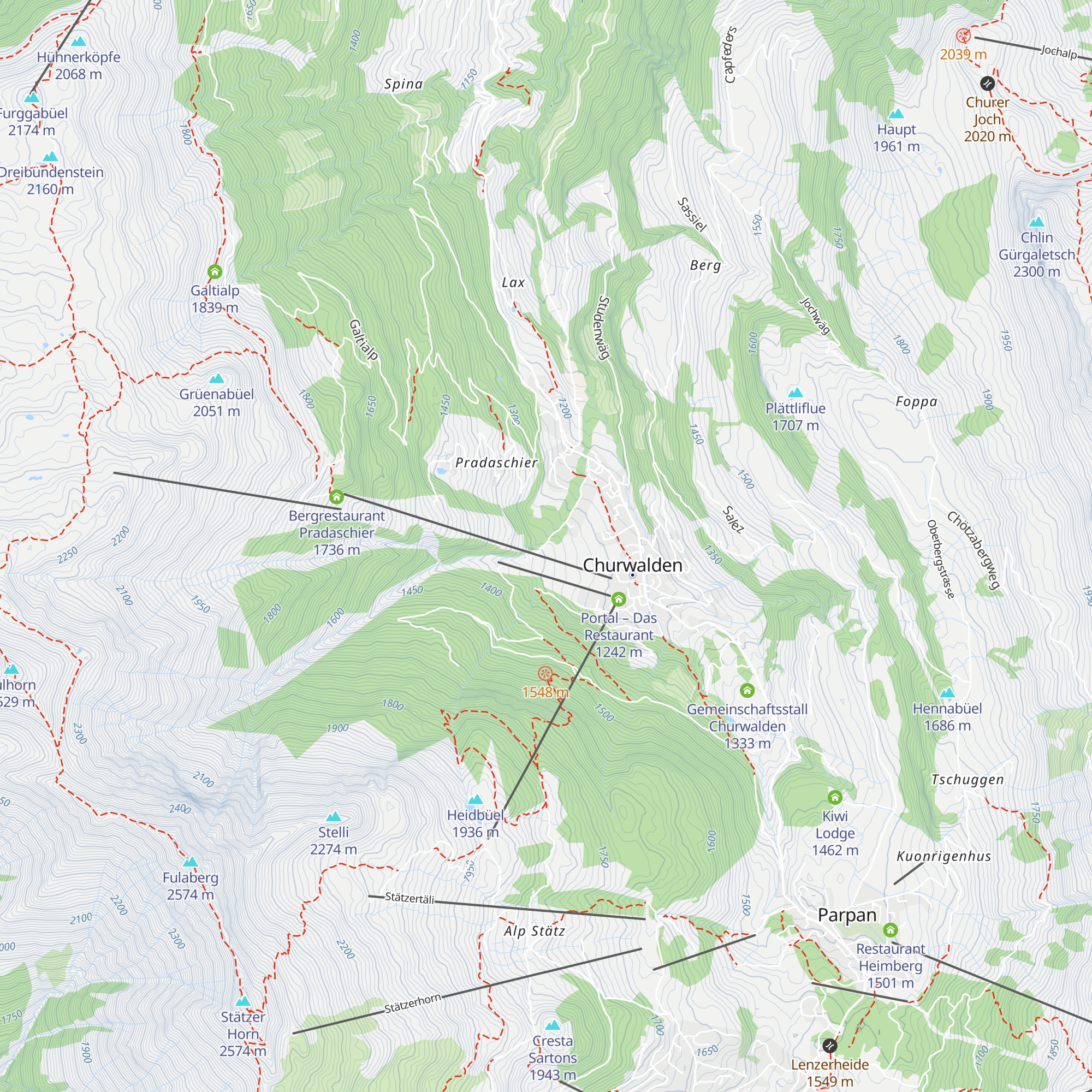 Lehrkraftwerk Churwalden map