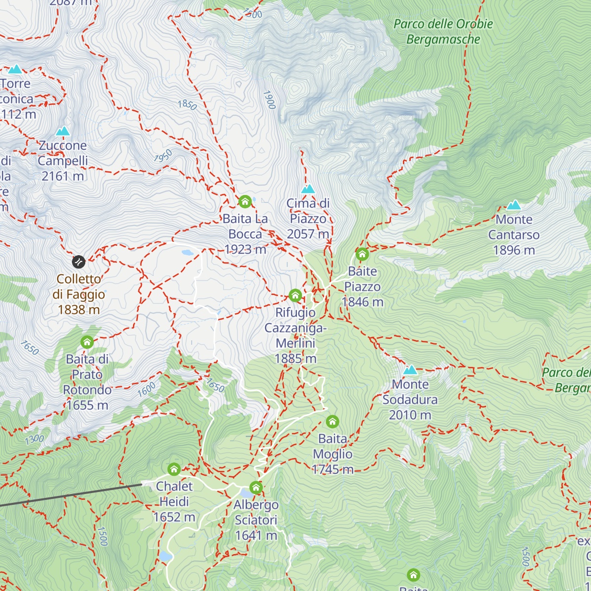 Rifugio Cazzaniga-Merlini map