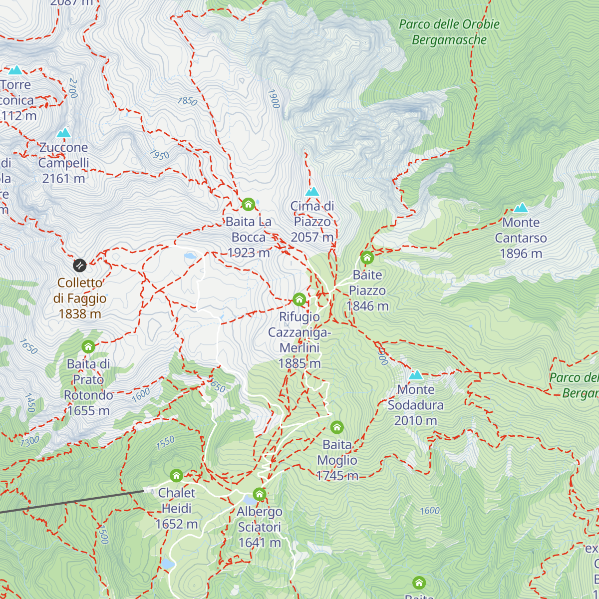Rifugio Cazzaniga-Merlini map