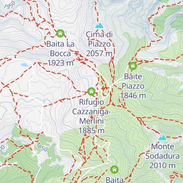 Map of Rifugio Cazzaniga-Merlini