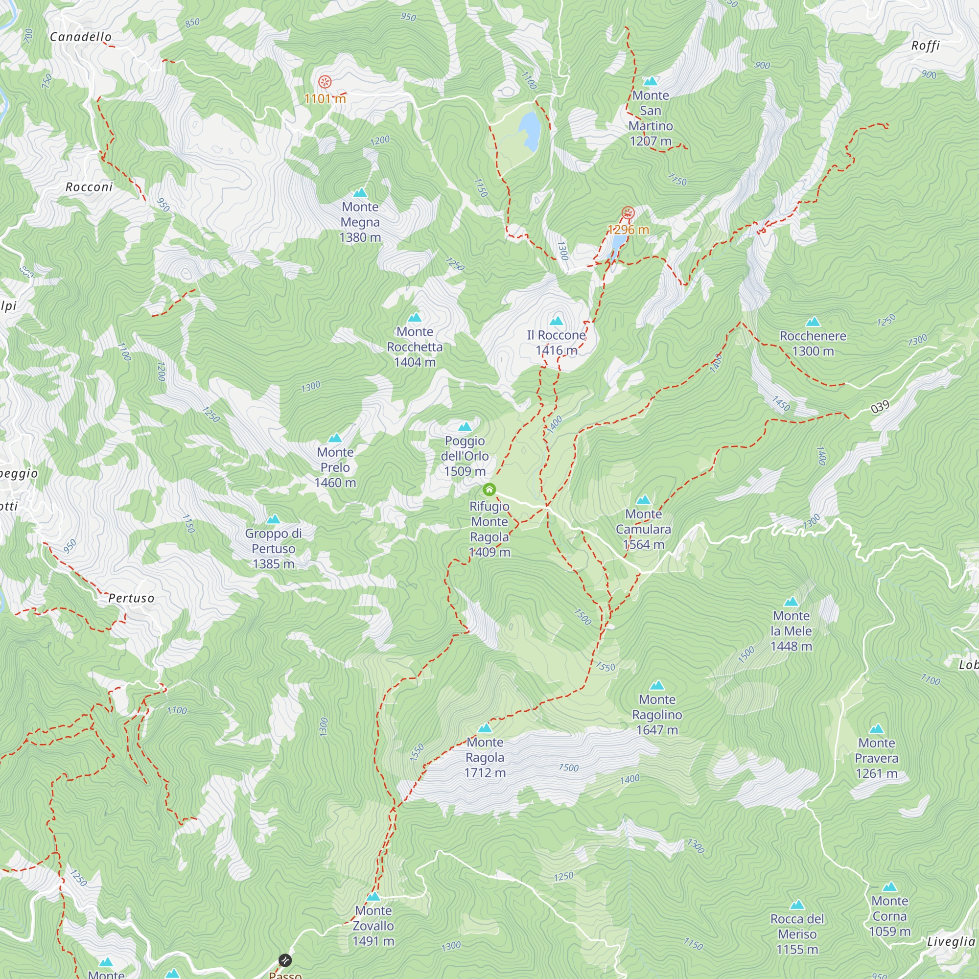 Rifugio Monte Ragola map