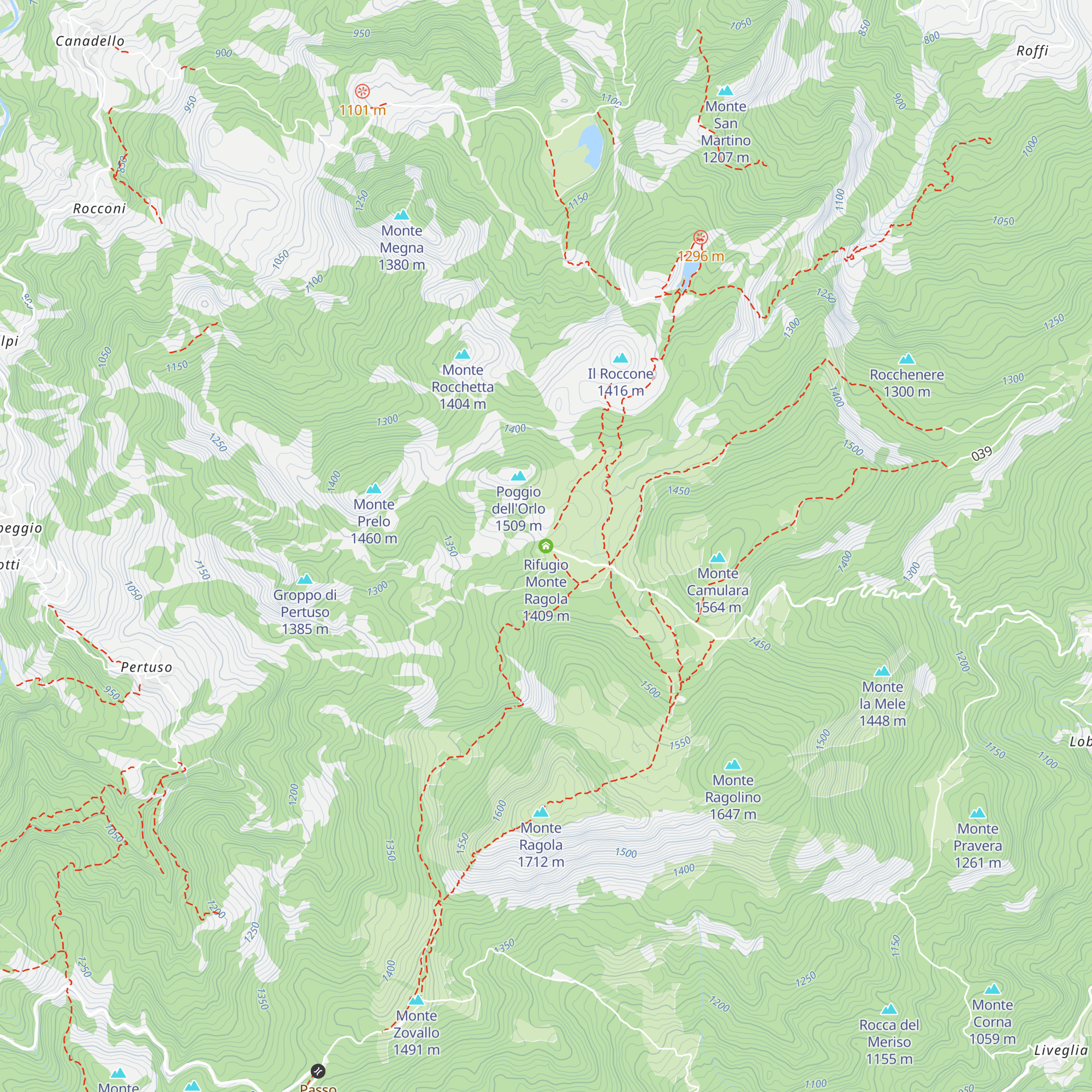 Rifugio Monte Ragola map