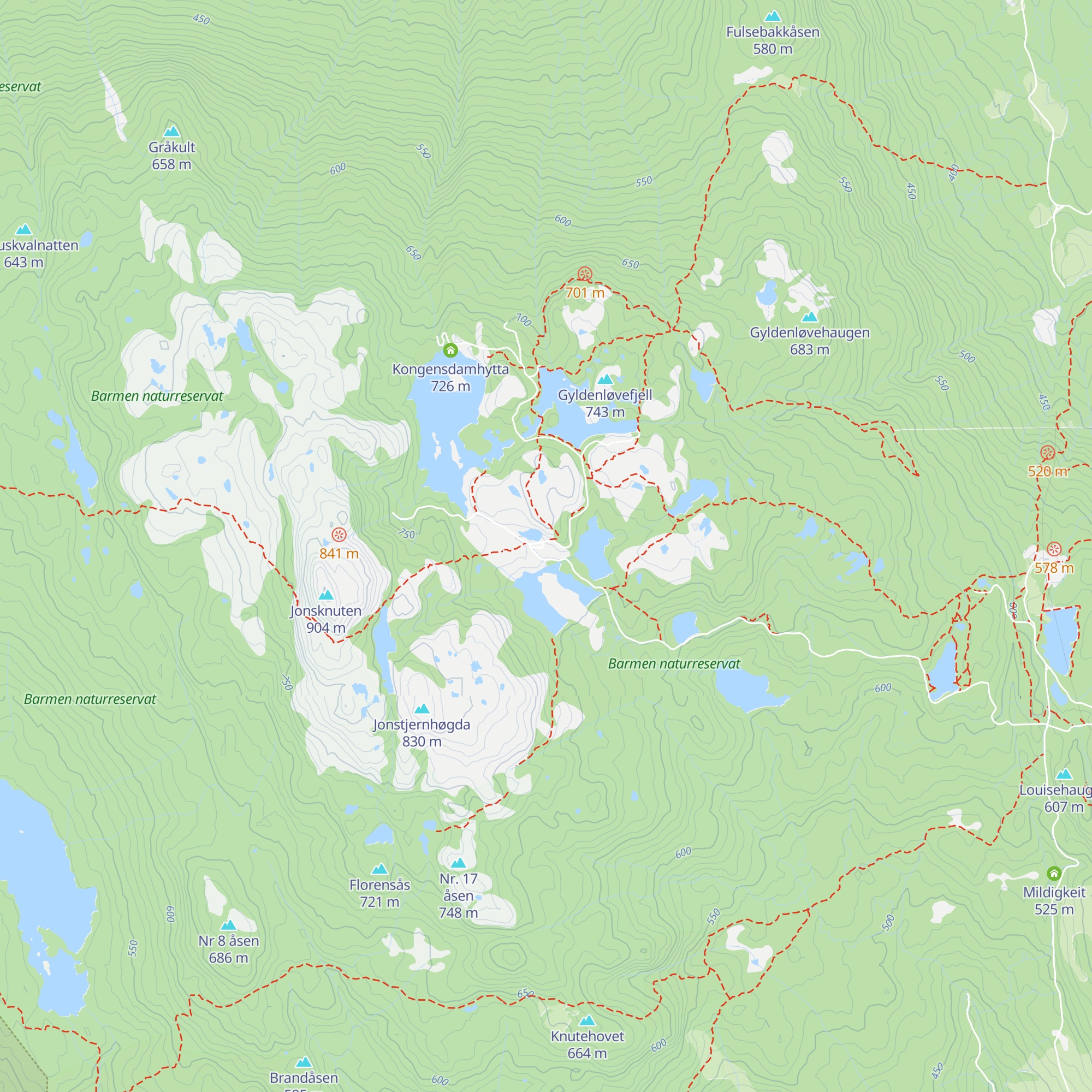 Knutehytta map