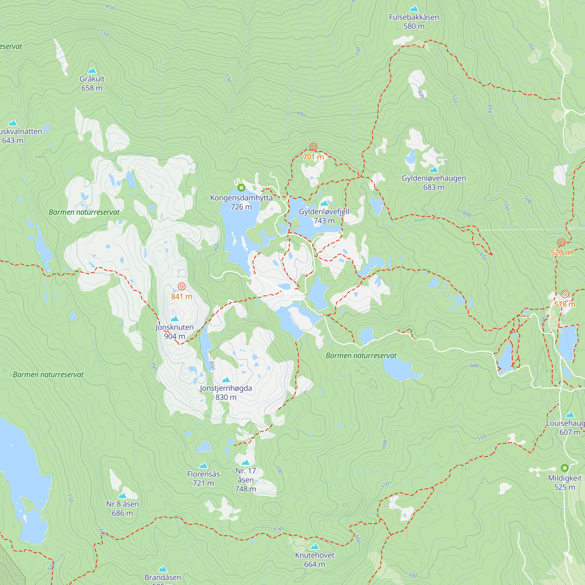 Knutehytta map