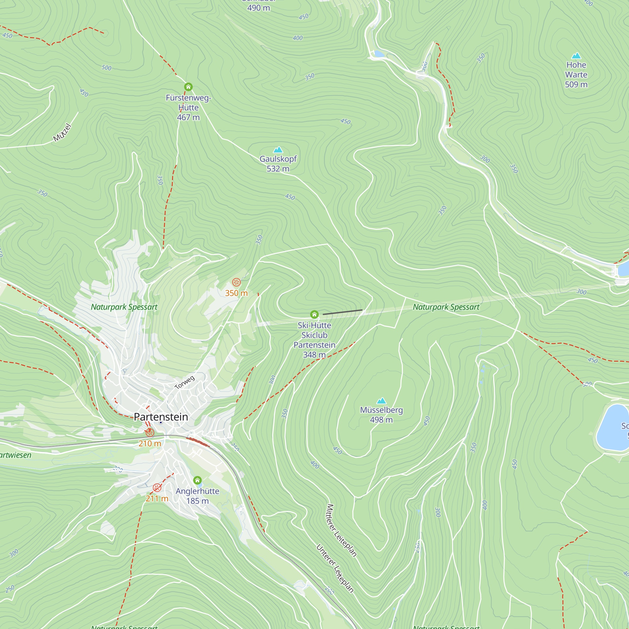 Ski-Hütte Skiclub Partenstein map