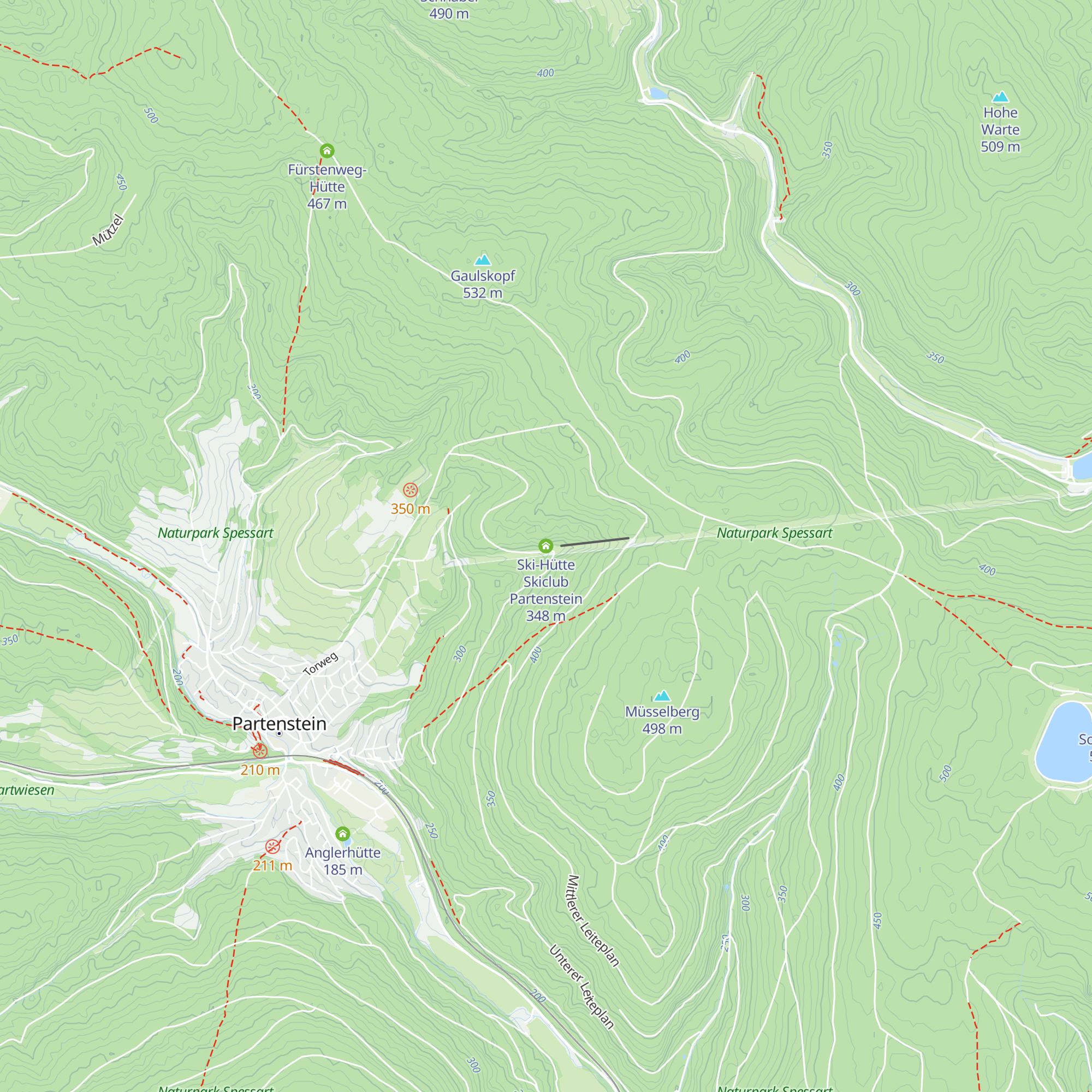 Ski-Hütte Skiclub Partenstein map
