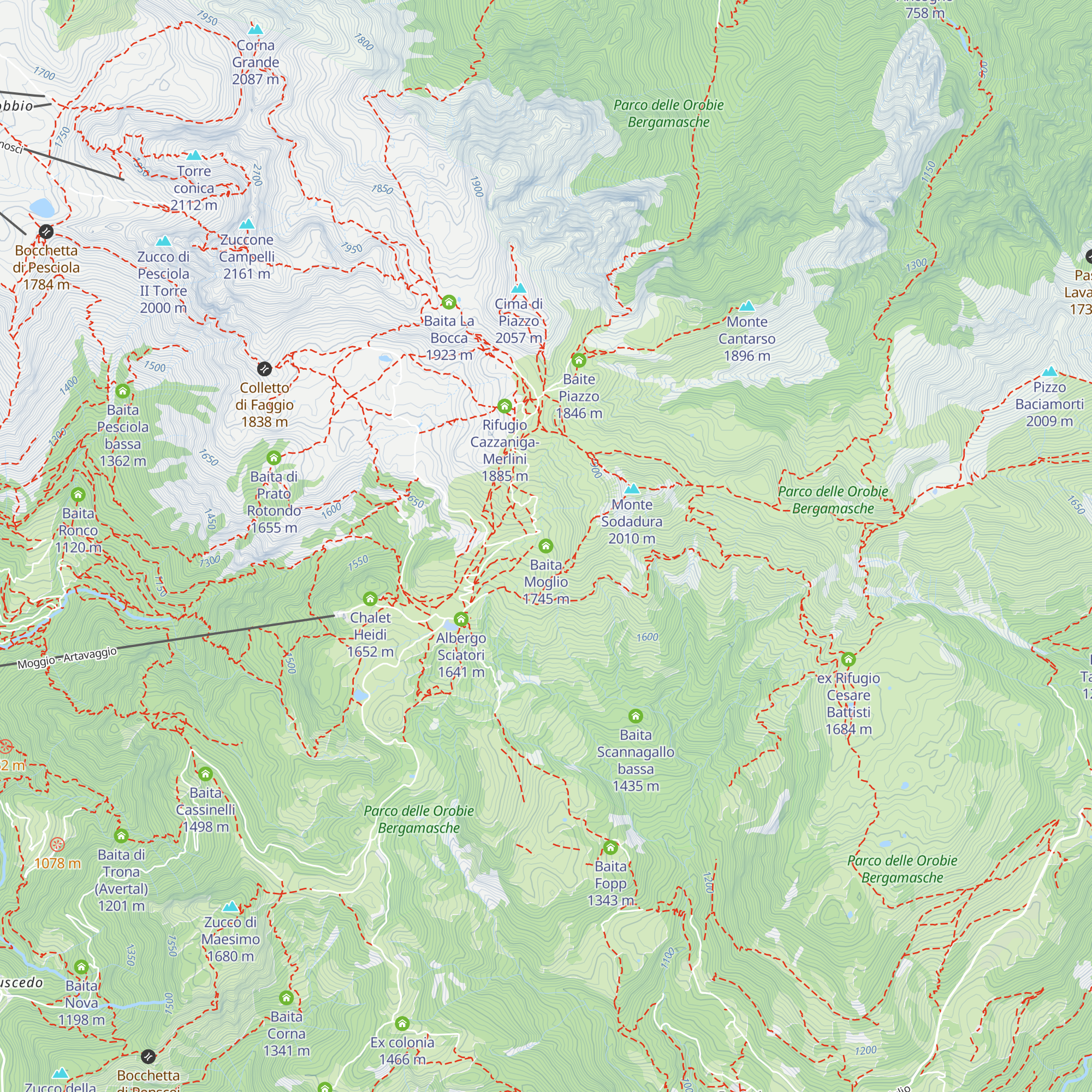 Baita Moglio map