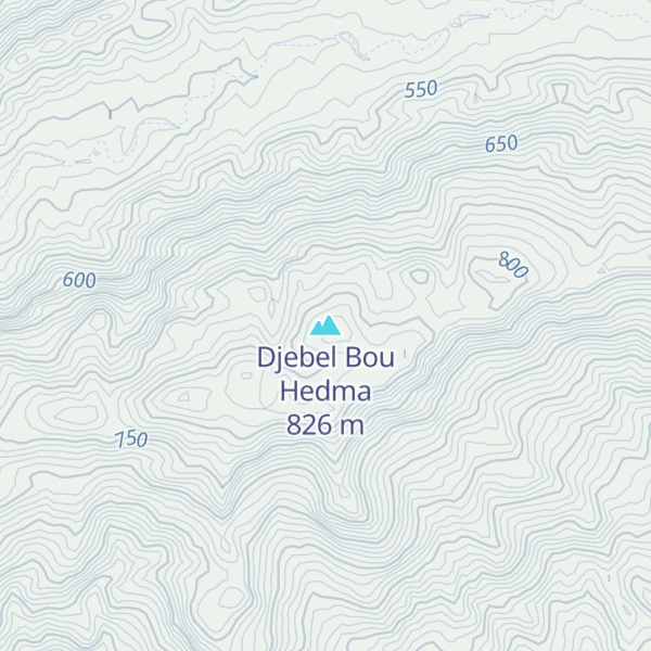 Map of Djebel Bou Hedma
