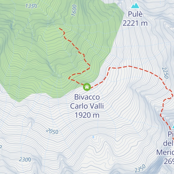 Map of Bivacco Carlo Valli