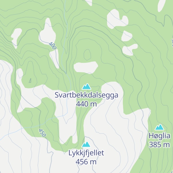 Map of Svartbekkdalsegga