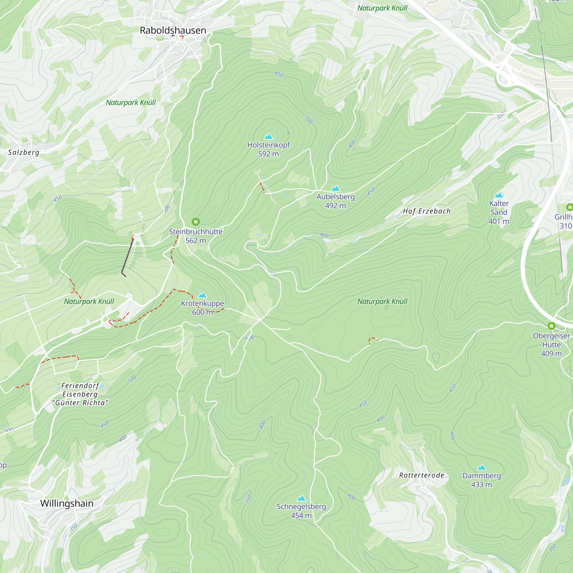F. Hühnerbein-Hütte map