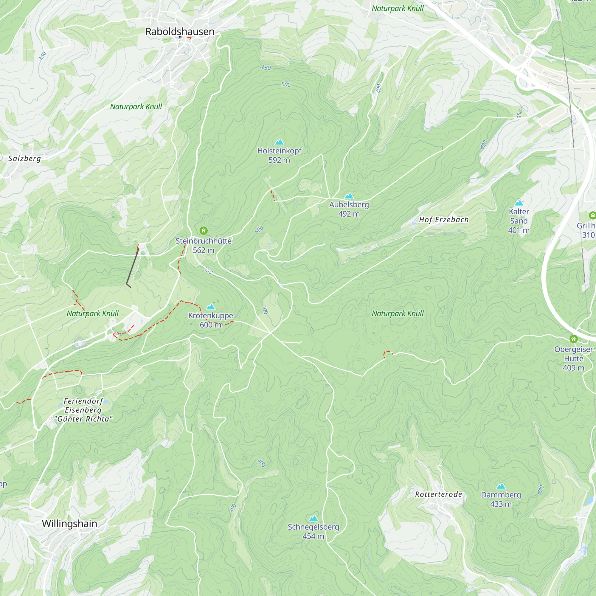 F. Hühnerbein-Hütte map