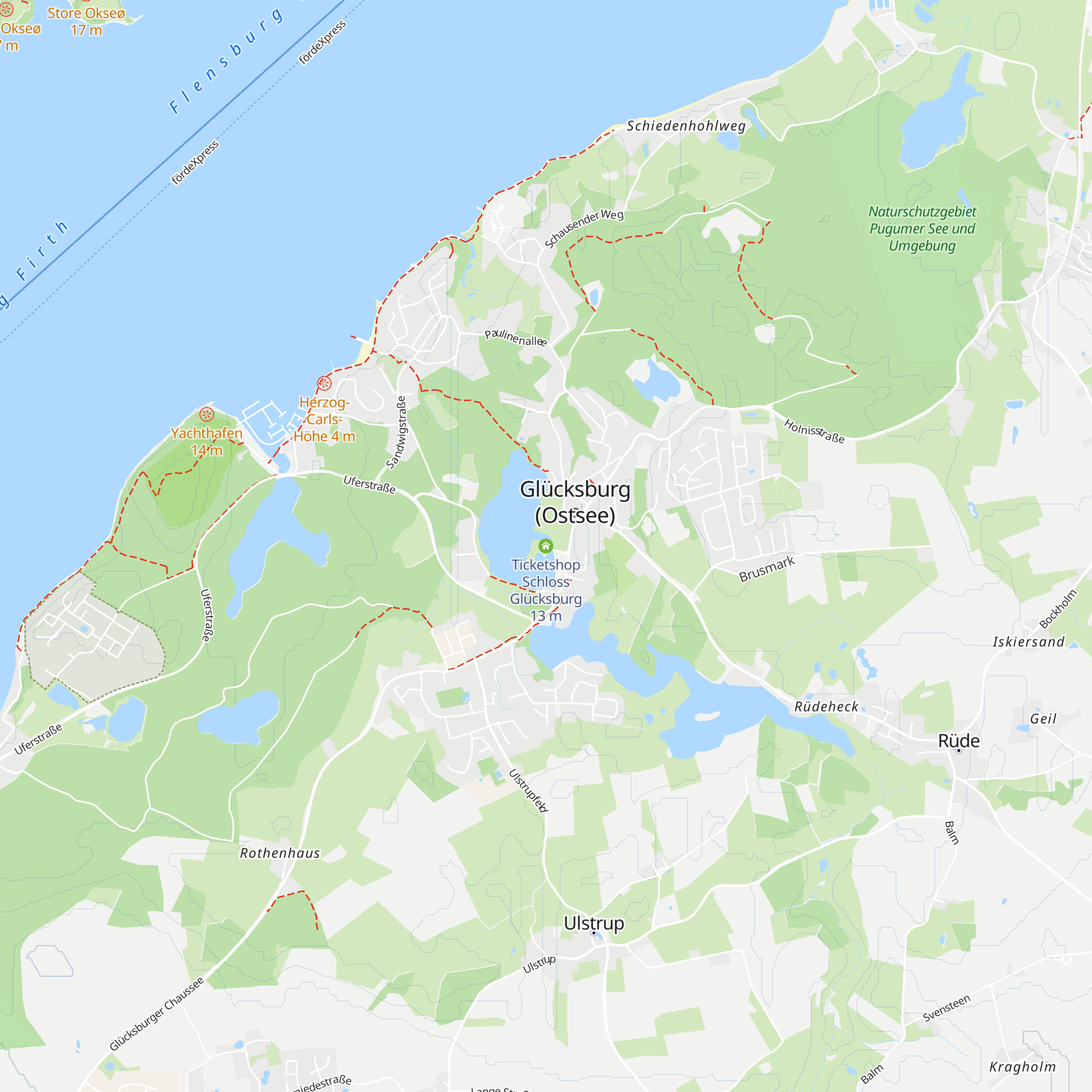 Ticketshop Schloss Glücksburg map