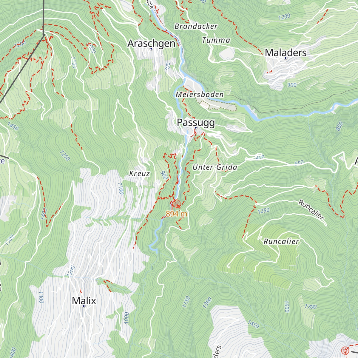 Trinkhalle Passugg map