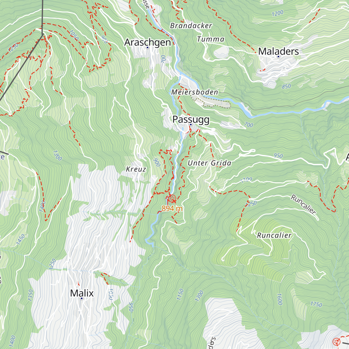 Trinkhalle Passugg map