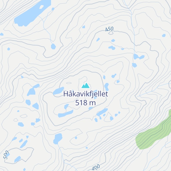Map of Håkavikfjellet