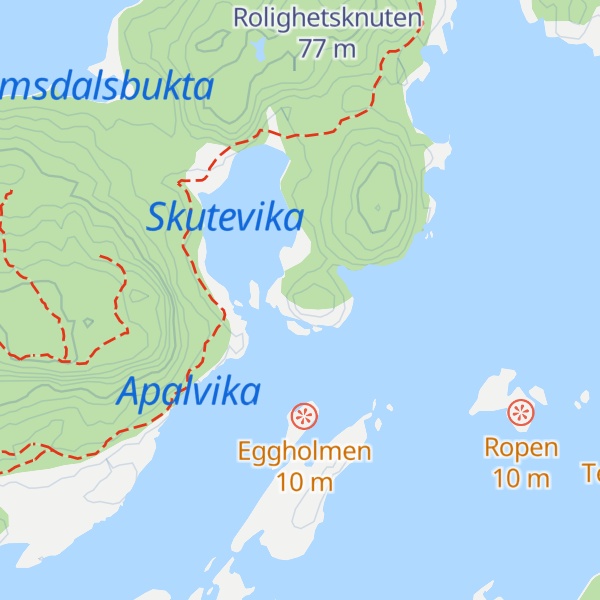 Map of Melkertangen