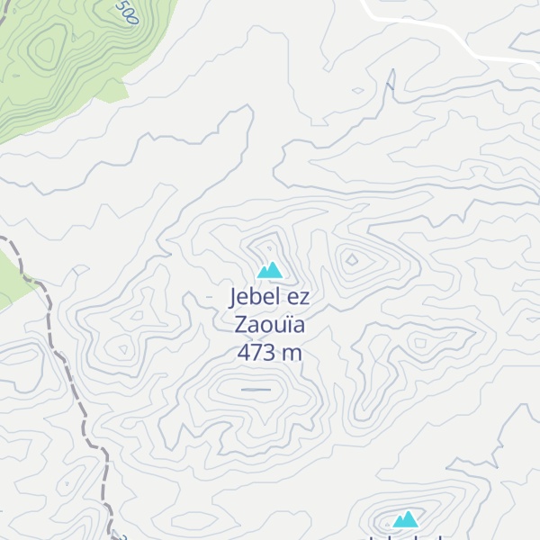 Map of Jebel ez Zaouïa