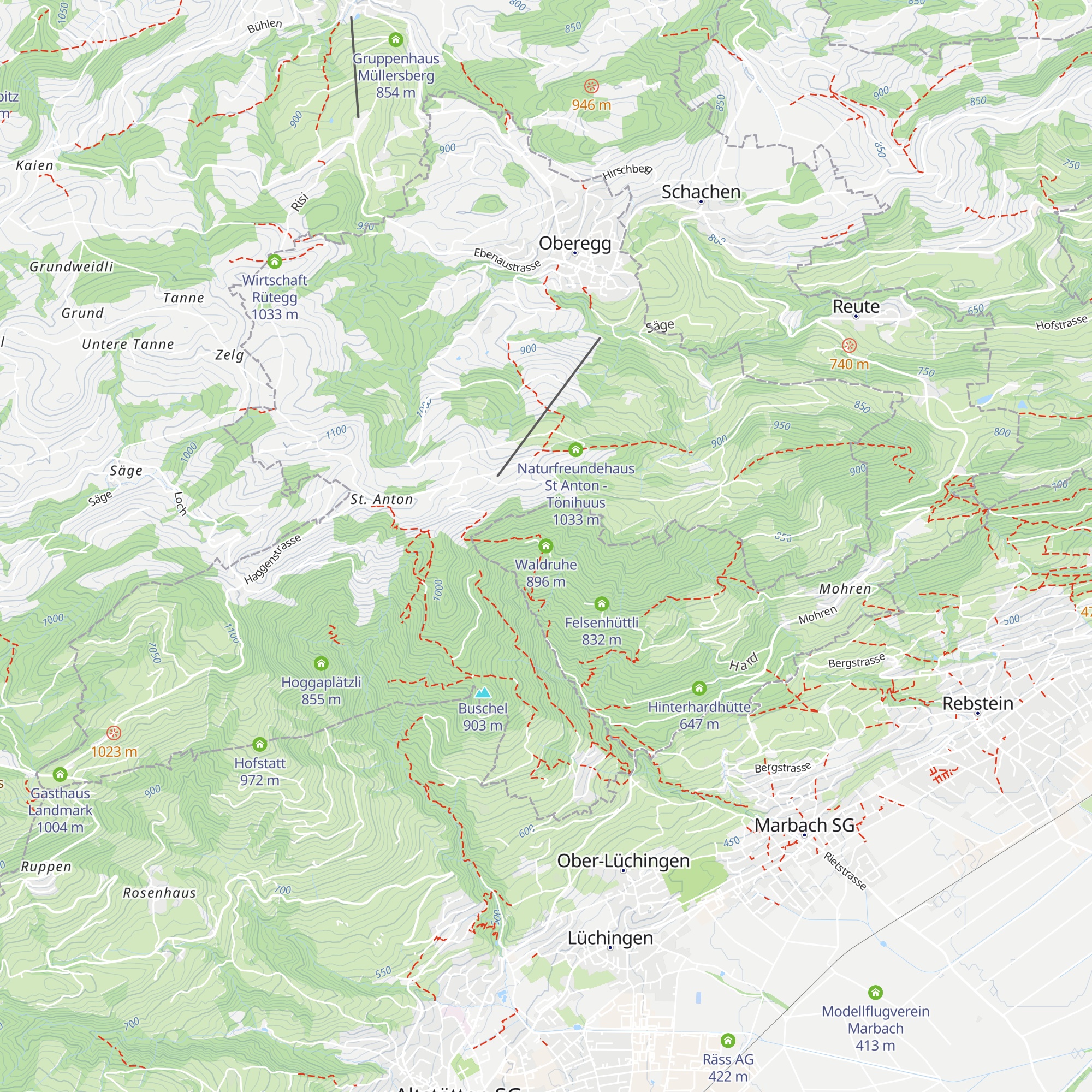 Waldruhe map