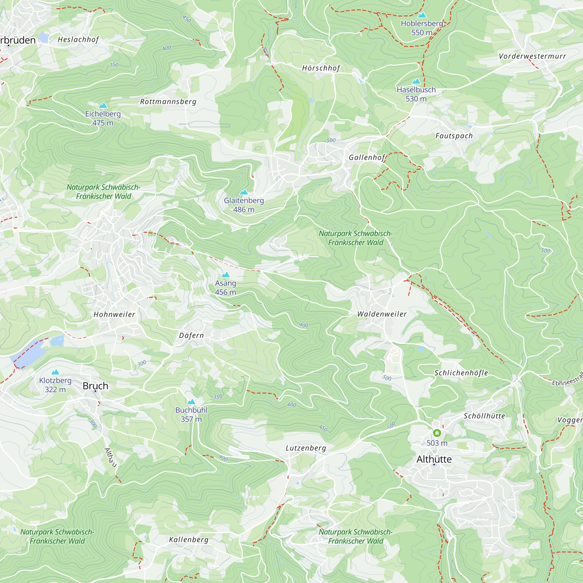 Schloßwaldhütte map