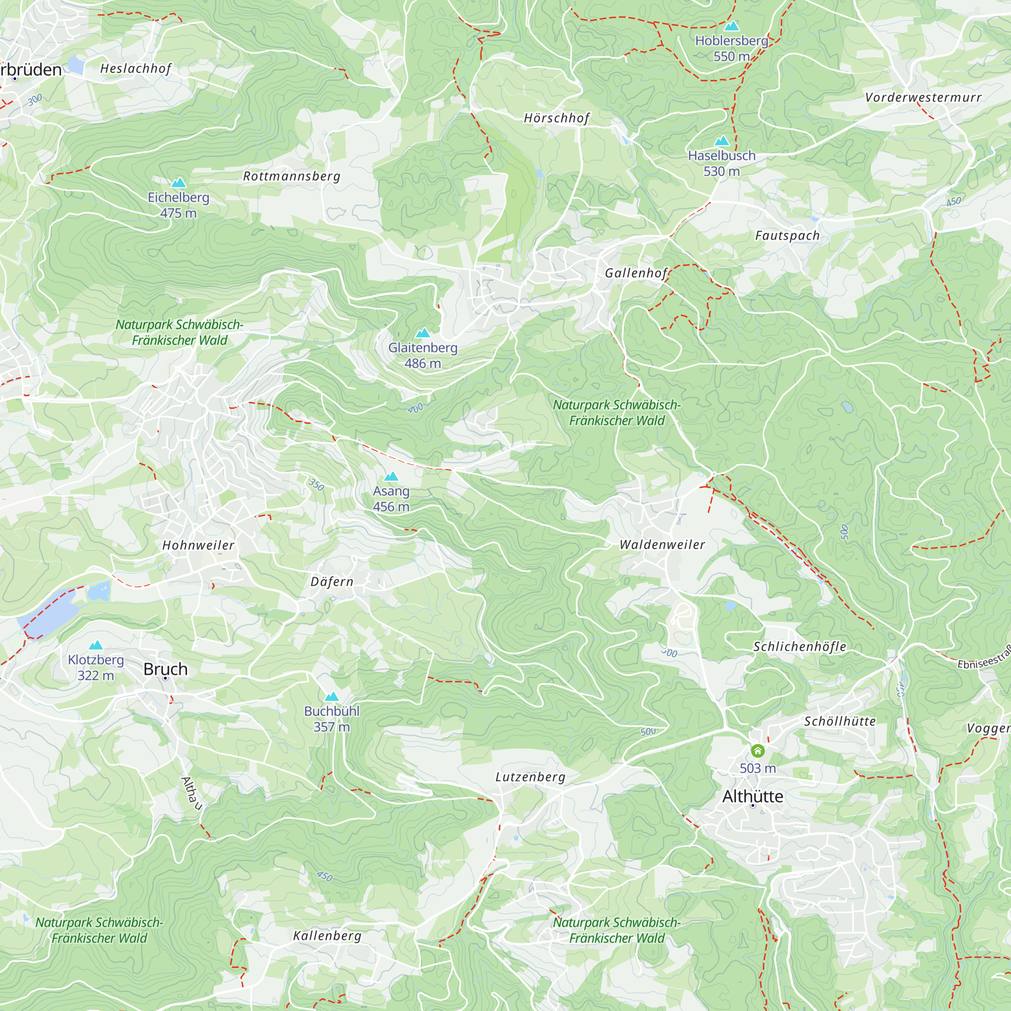 Schloßwaldhütte map