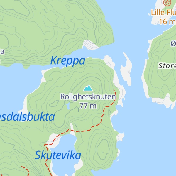 Map of Rolighetsknuten