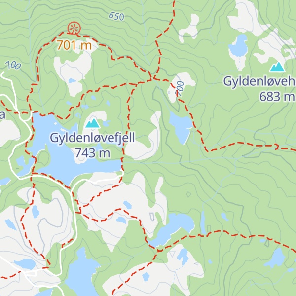 Map of Gyldenløveås