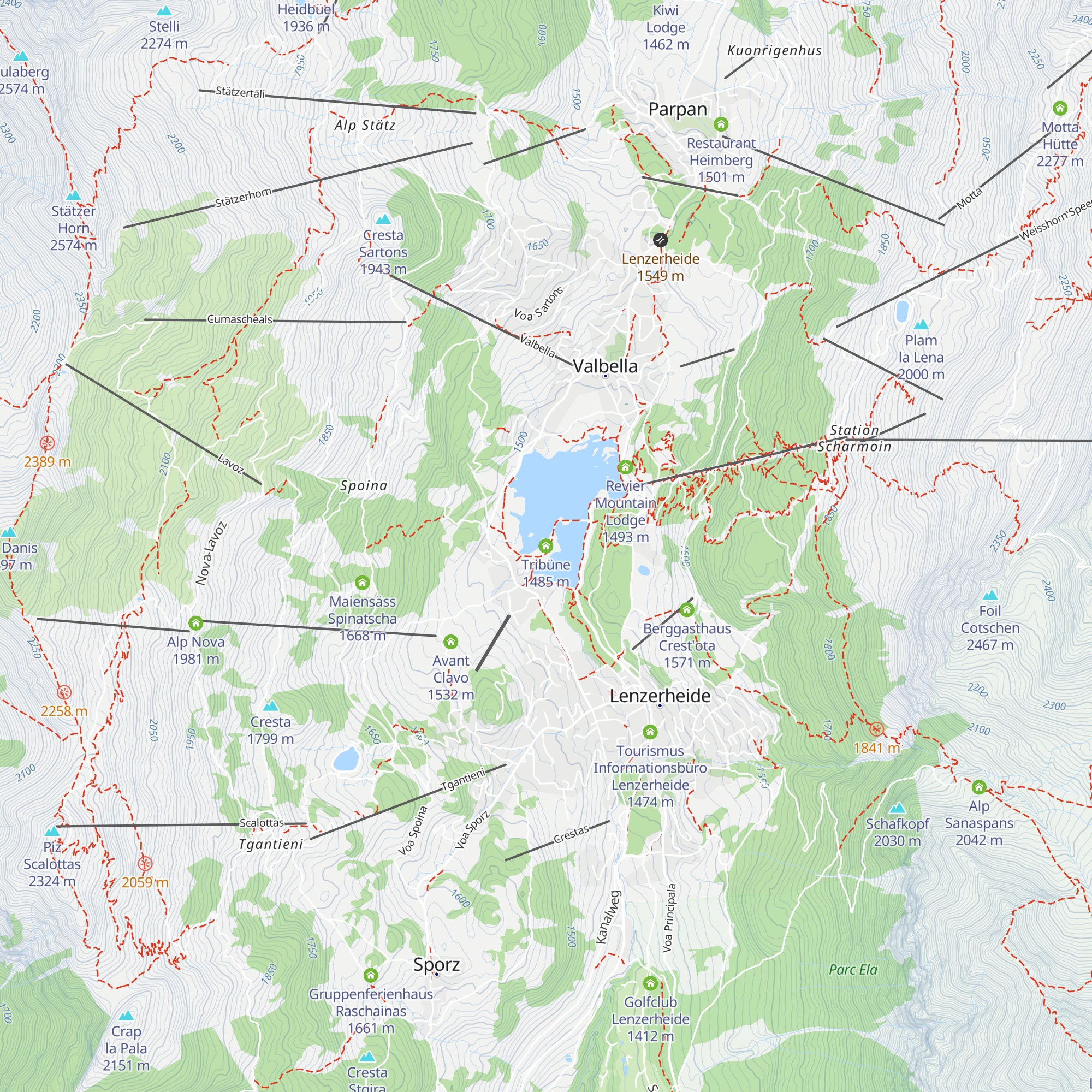 Tribüne map