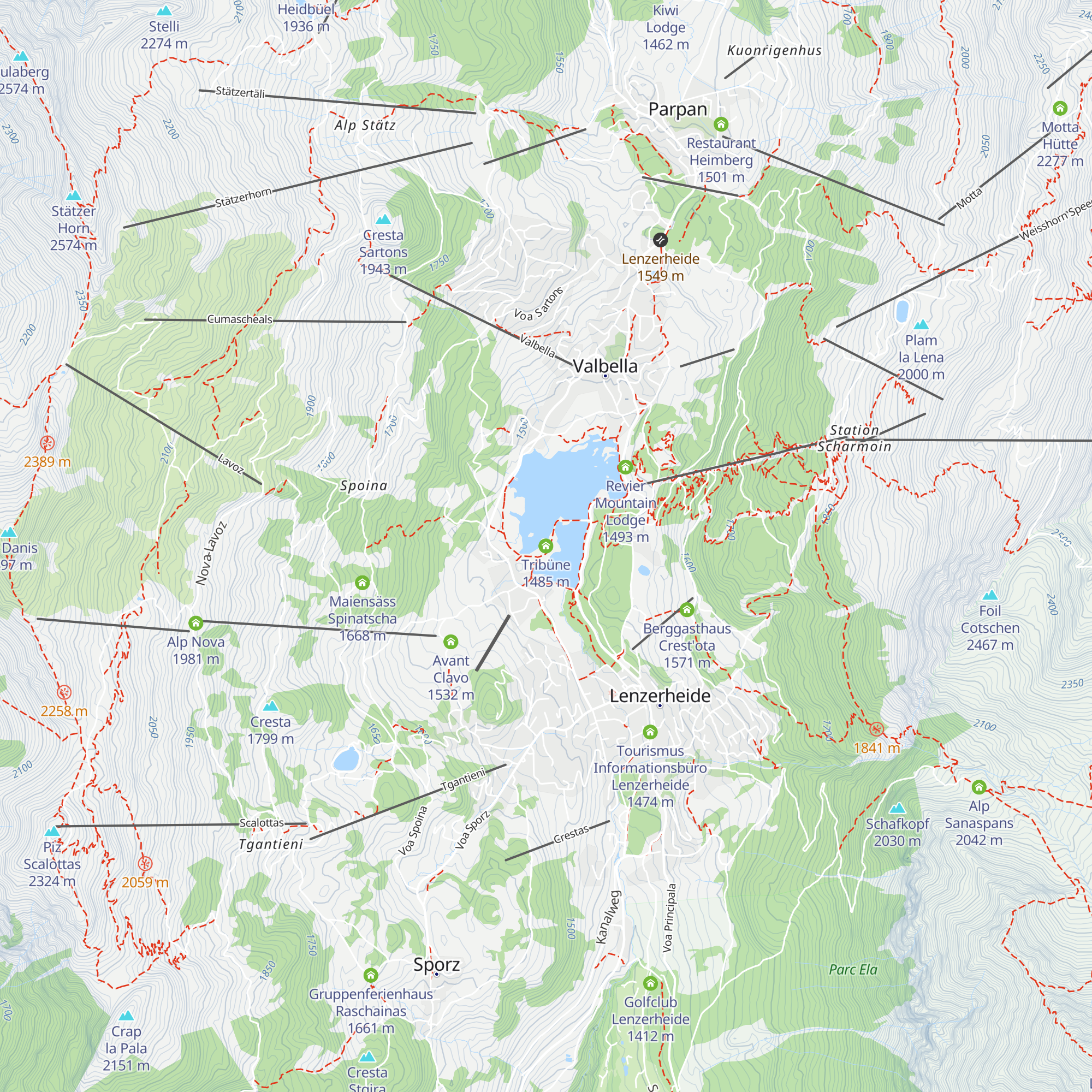 Tribüne map