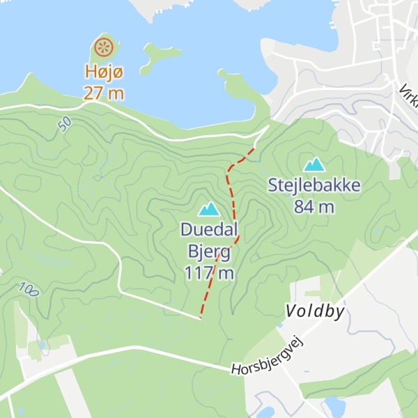 Map of Duedal Bjerg